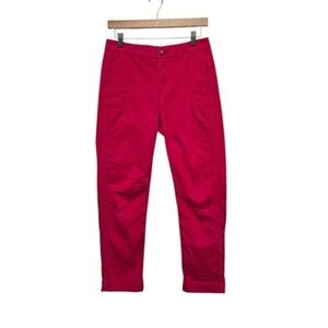 J.Crew High-Rise Girlfriend Chino Pants Womens 0‎ Pink Stretch Cotton Casual